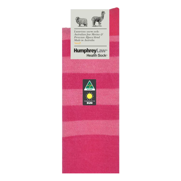 Humphrey Law Baby Alpaca Stripe Health Sock - 8 Colours