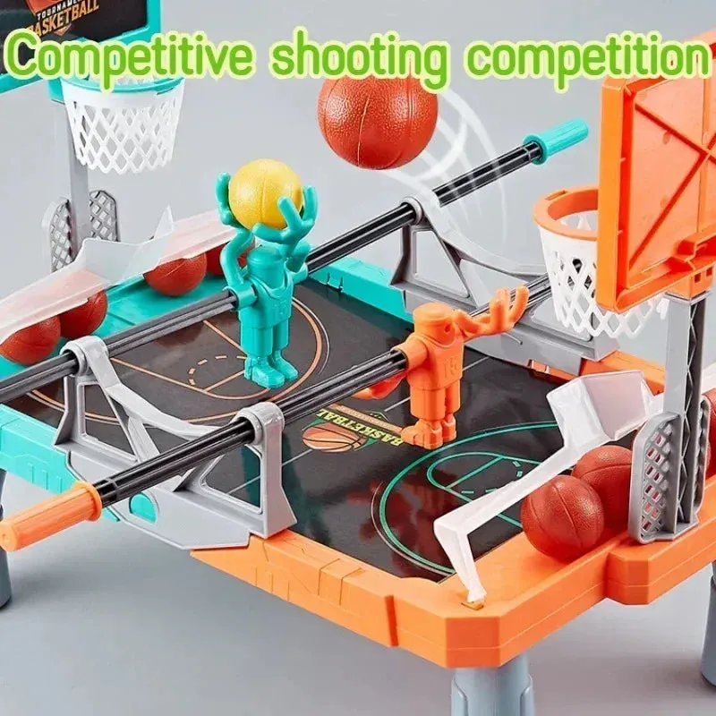 Interactive Table Basketball Game With Shooting Mechanism