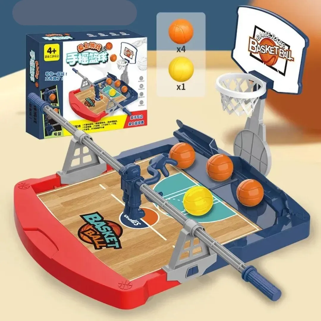 Interactive Table Basketball Game With Shooting Mechanism