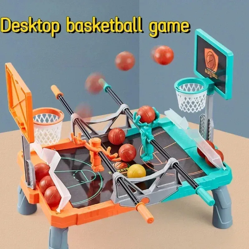 Interactive Table Basketball Game With Shooting Mechanism