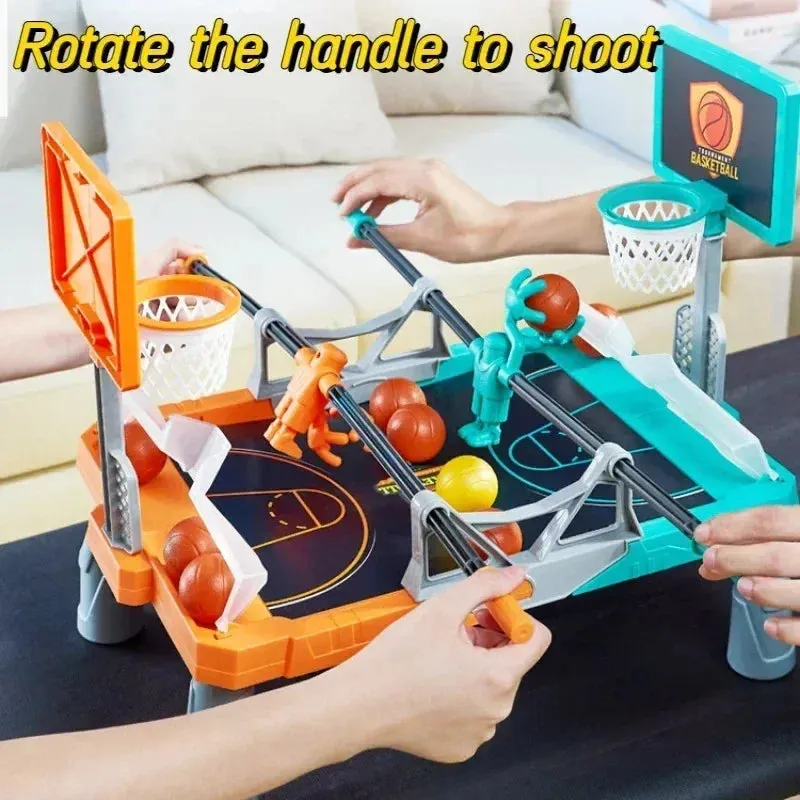 Interactive Table Basketball Game With Shooting Mechanism
