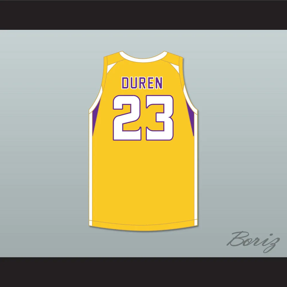 Jalen Duren 23 Roman Catholic High School Cahillites Yellow Gold Basketball Jersey 2
