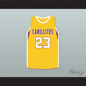 Jalen Duren 23 Roman Catholic High School Cahillites Yellow Gold Basketball Jersey 2