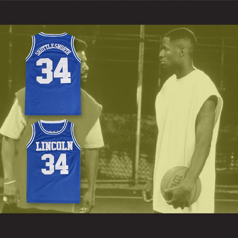 Jesus Shuttlesworth 34 Lincoln High School Blue Basketball Jersey He Got Game