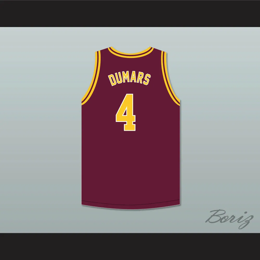 Joe Dumars 4 Natchitoches Central High School Chiefs Maroon Basketball Jersey 2
