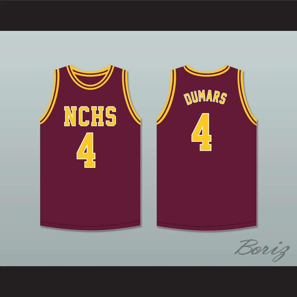 Joe Dumars 4 Natchitoches Central High School Chiefs Maroon Basketball Jersey 2