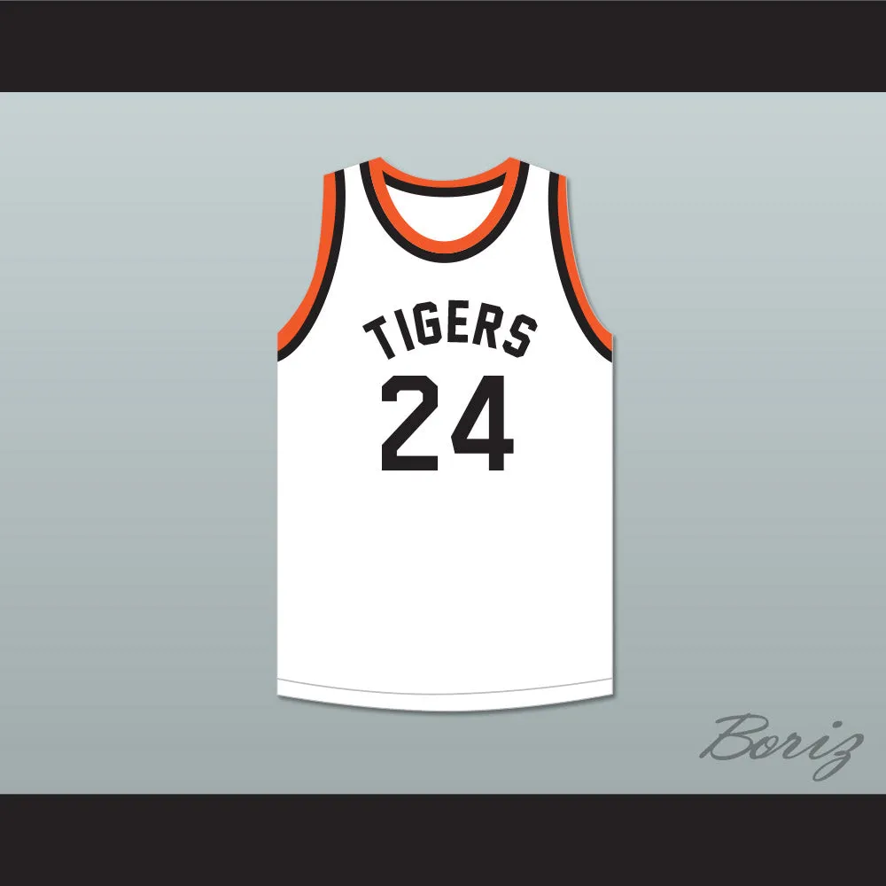 Joe Namath 24 Beaver Falls High School Tigers White Basketball Jersey 2