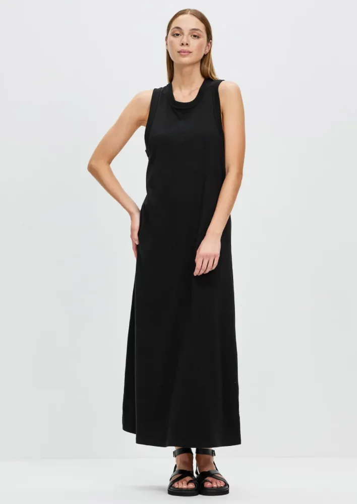 Juni Organic Tank Dress True Black