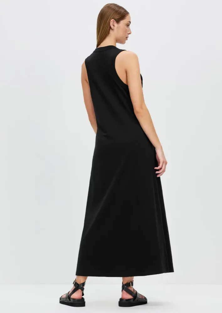 Juni Organic Tank Dress True Black