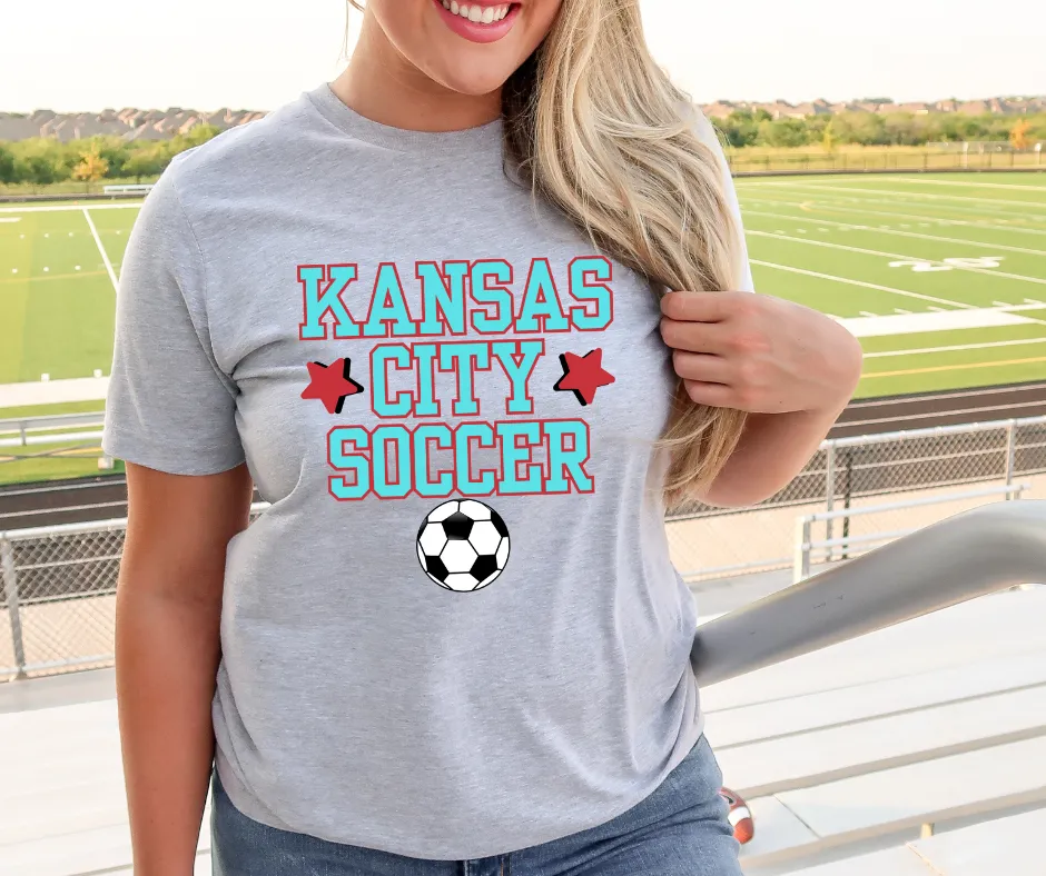 Kansas City Soccer Ball Grey Tee