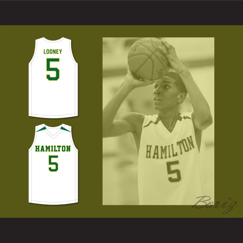 Kevon Looney 5 Alexander Hamilton High School Wildcats White Basketball Jersey 2