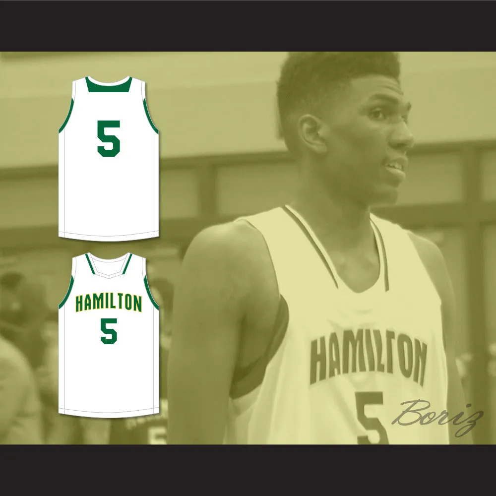 Kevon Looney 5 Alexander Hamilton High School Wildcats White Basketball Jersey 3