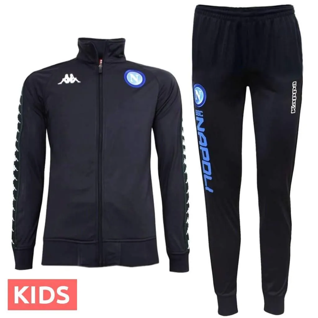 Kids - SSC Napoli UCL navy presentation soccer tracksuit 2018/19 - Kappa