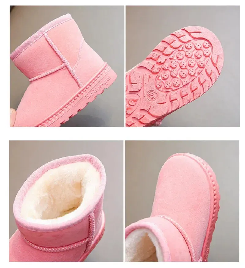 Kids' Winter Cotton Snow Boots - Warm Casual Shoes for Boys & Girls