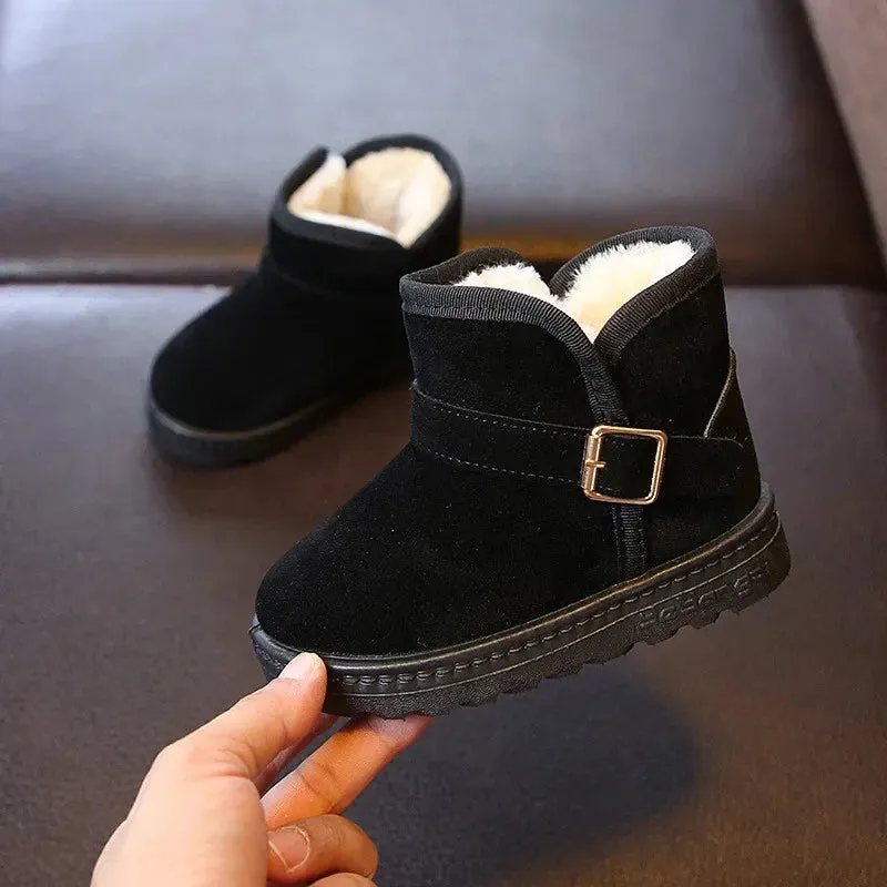 Kids' Winter Cotton Snow Boots - Warm Casual Shoes for Boys & Girls