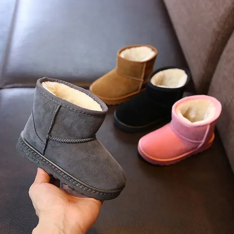 Kids' Winter Cotton Snow Boots - Warm Casual Shoes for Boys & Girls