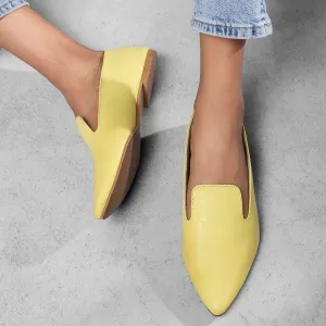 Kim Yellow Loafers For Women