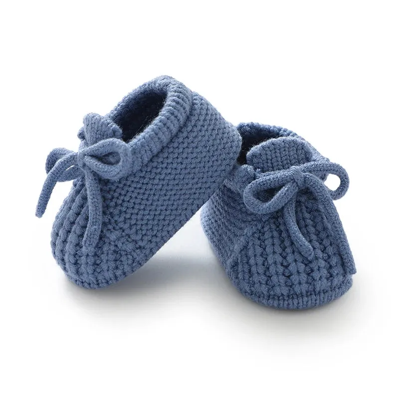 Knitted Newborn Baby Shoes – Warm First Boots for Infant Boys & Girls