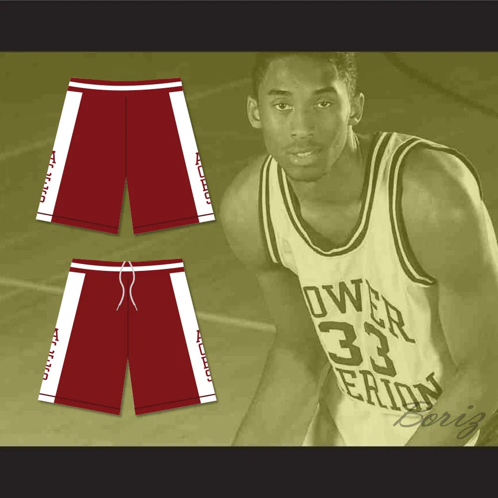 Kobe Bryant Lower Merion High School Aces Maroon Basketball Shorts