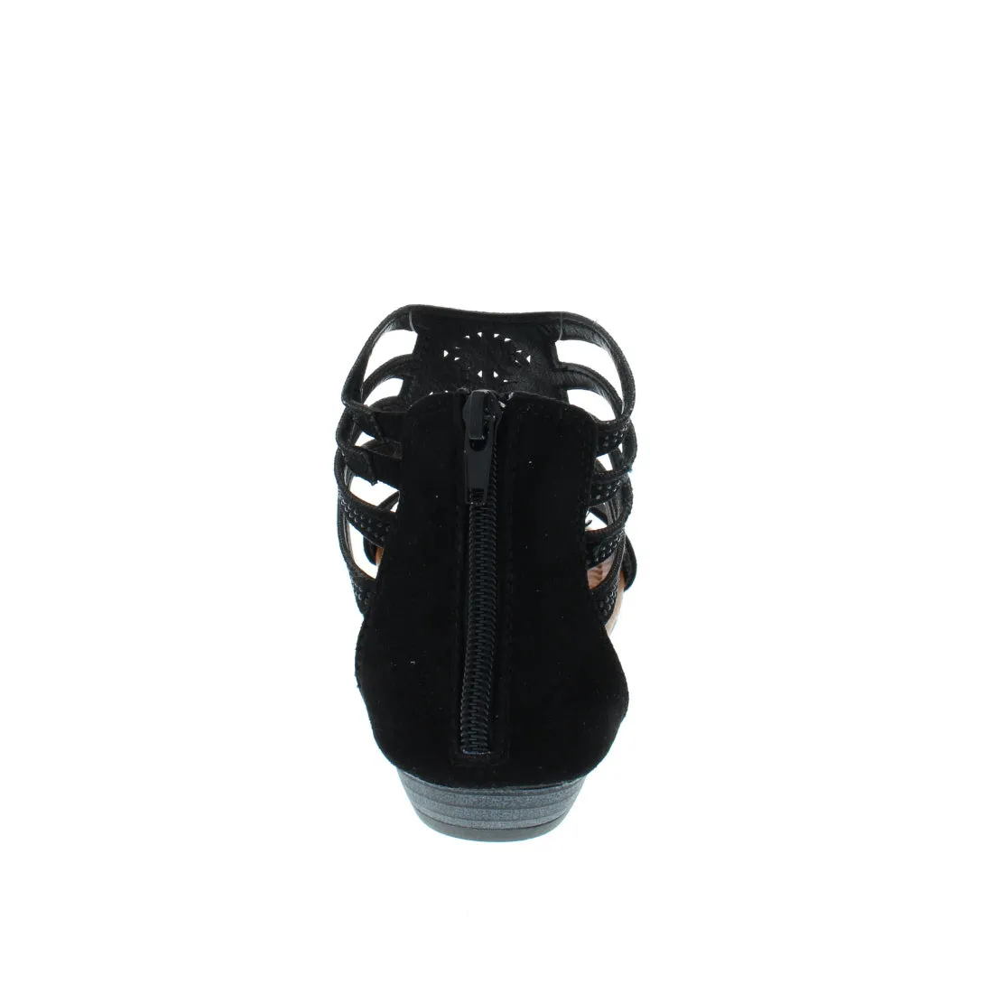LA SDL STUDDED VAMP AND SIDE STRAPS BACK ZIP