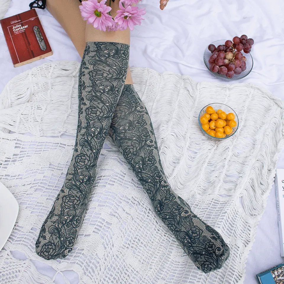 Lace Trellis Adult Knee Highs