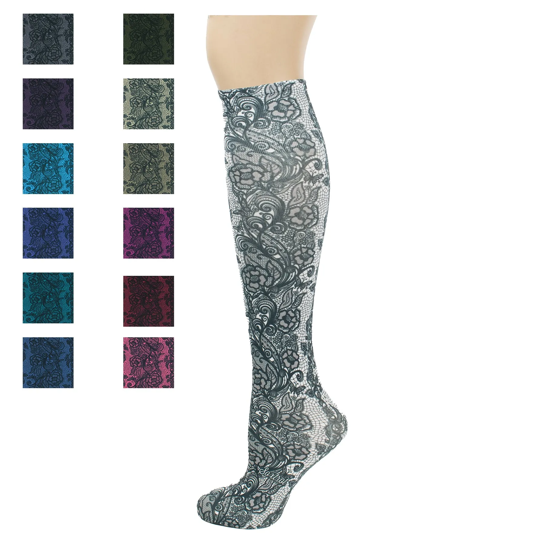 Lace Trellis Adult Knee Highs