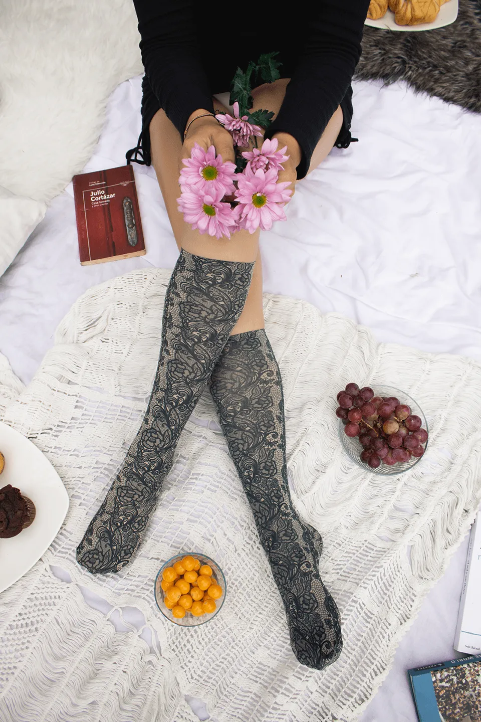 Lace Trellis Adult Knee Highs