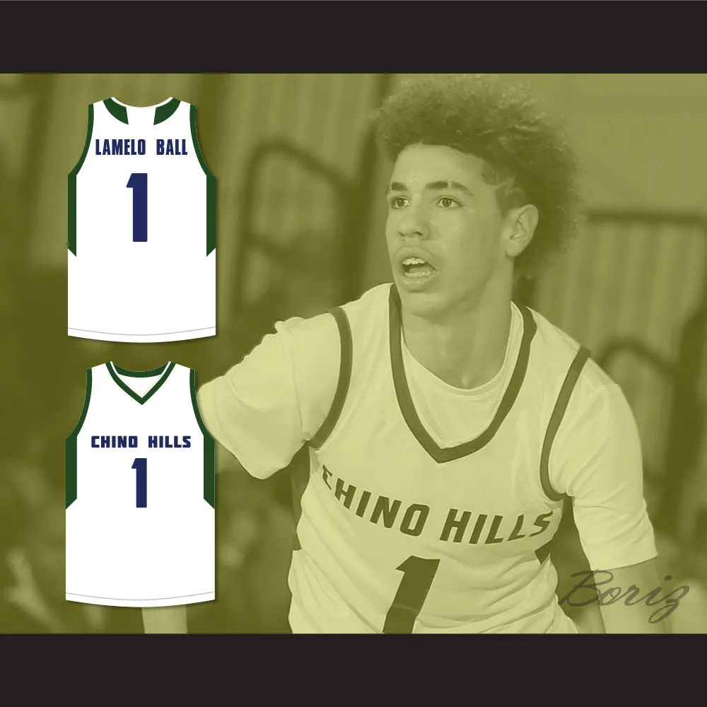 LaMelo Ball 1 Chino Hills Huskies White Basketball Jersey 2