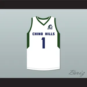 LaMelo Ball 1 Chino Hills Huskies White Basketball Jersey with Patch 2