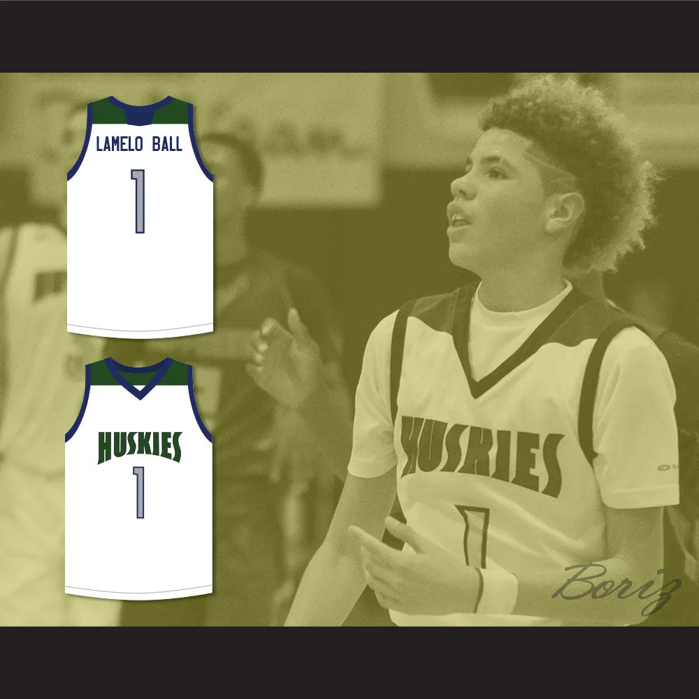 LaMelo Ball 1 Chino Hills Huskies White Basketball Jersey