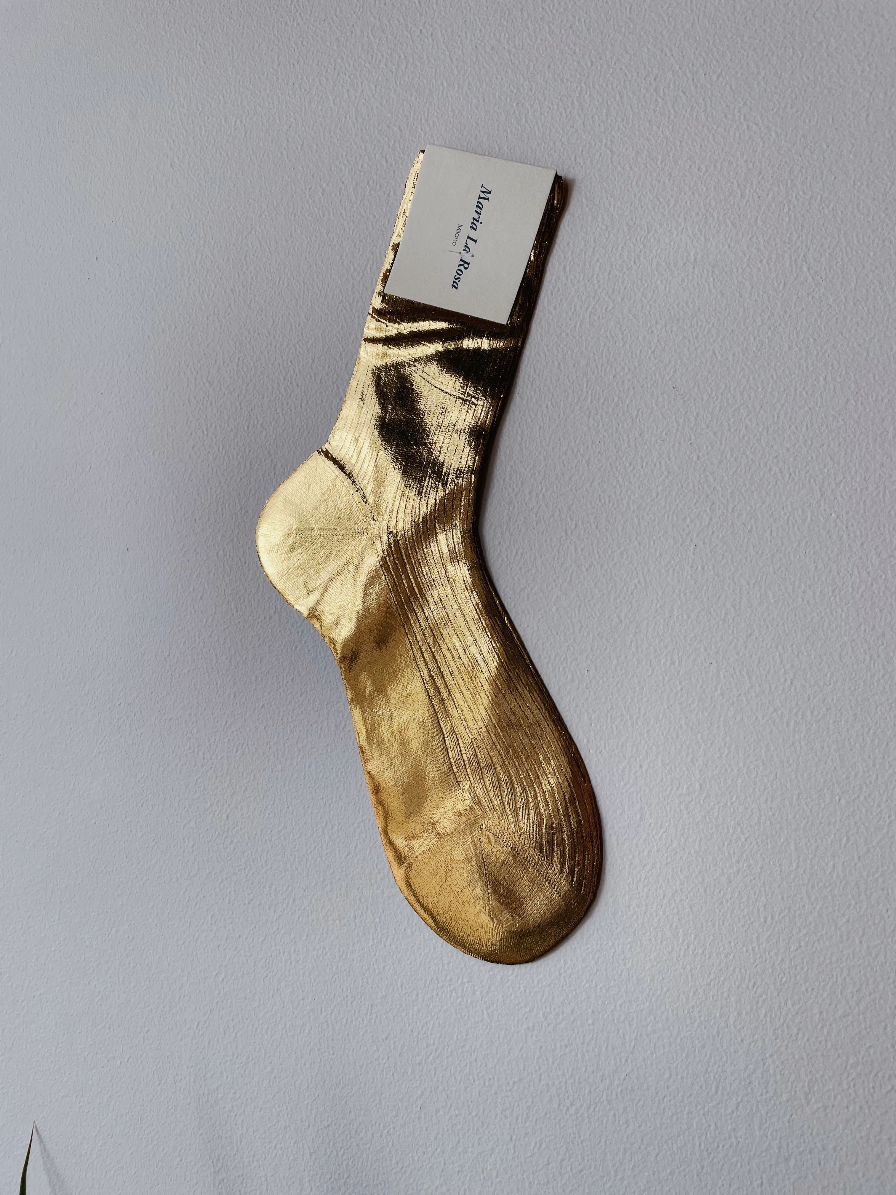 LAMINATED RIBBED SOCK