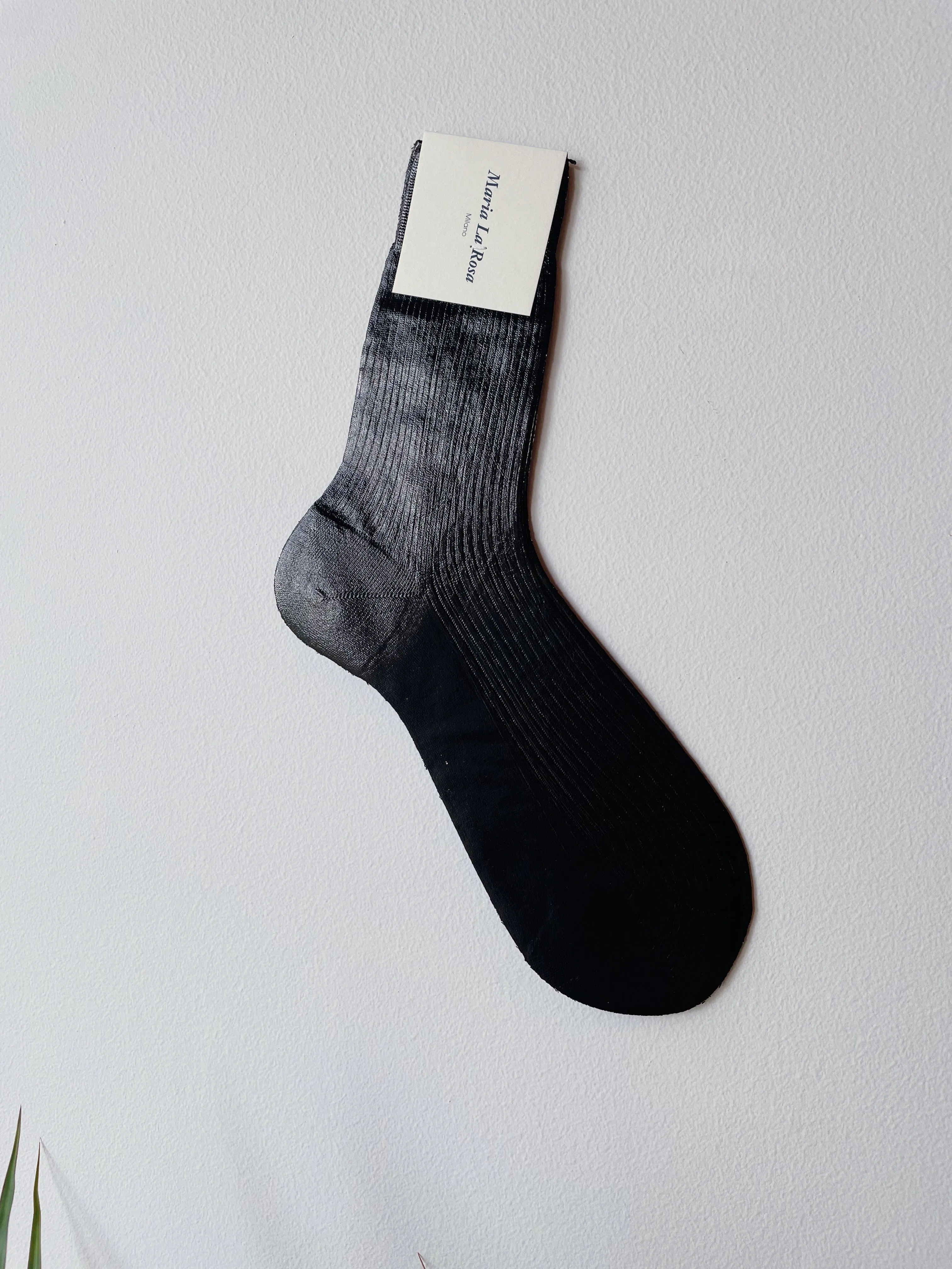 LAMINATED RIBBED SOCK