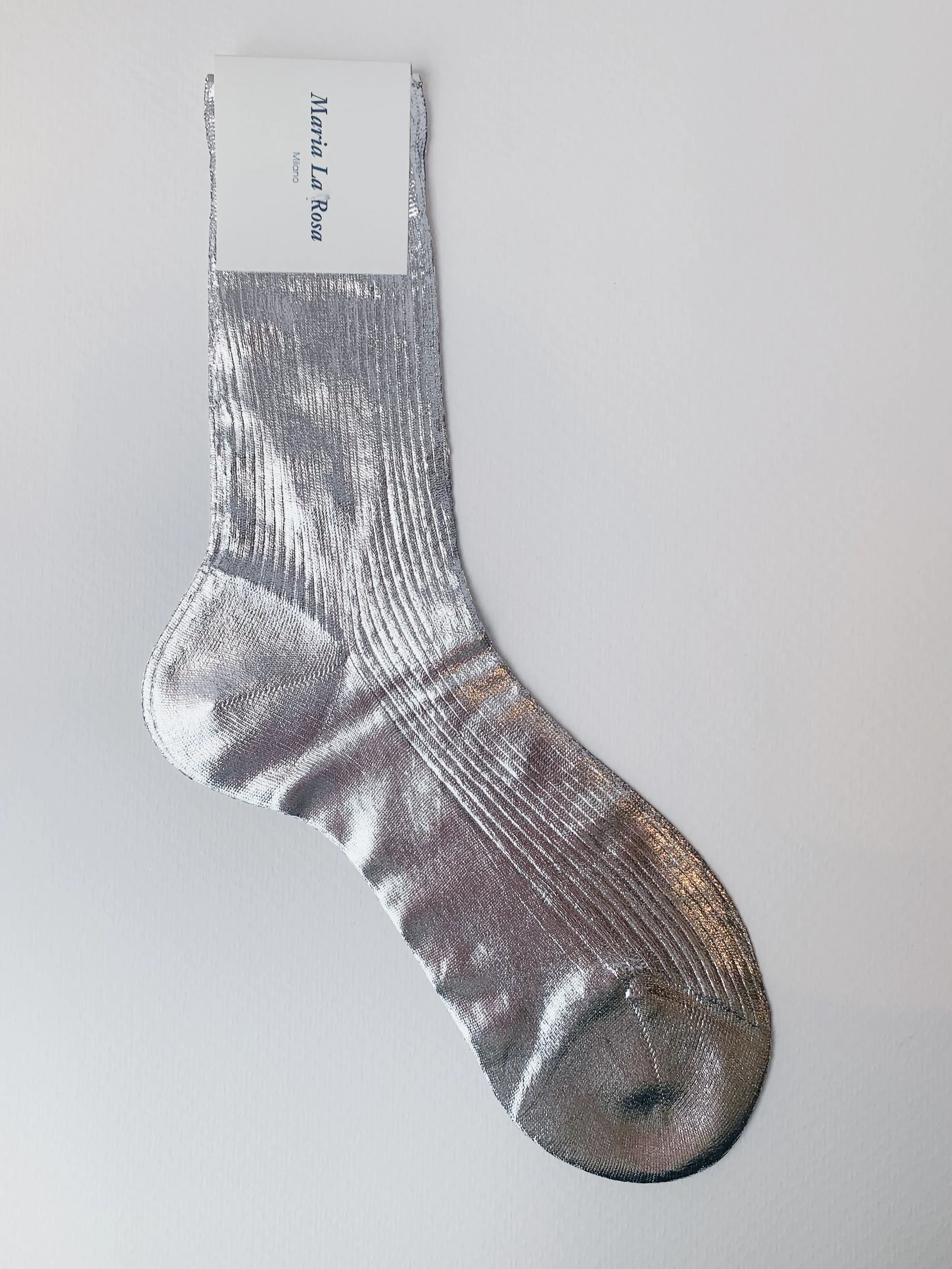 LAMINATED RIBBED SOCK