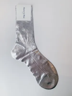 LAMINATED RIBBED SOCK
