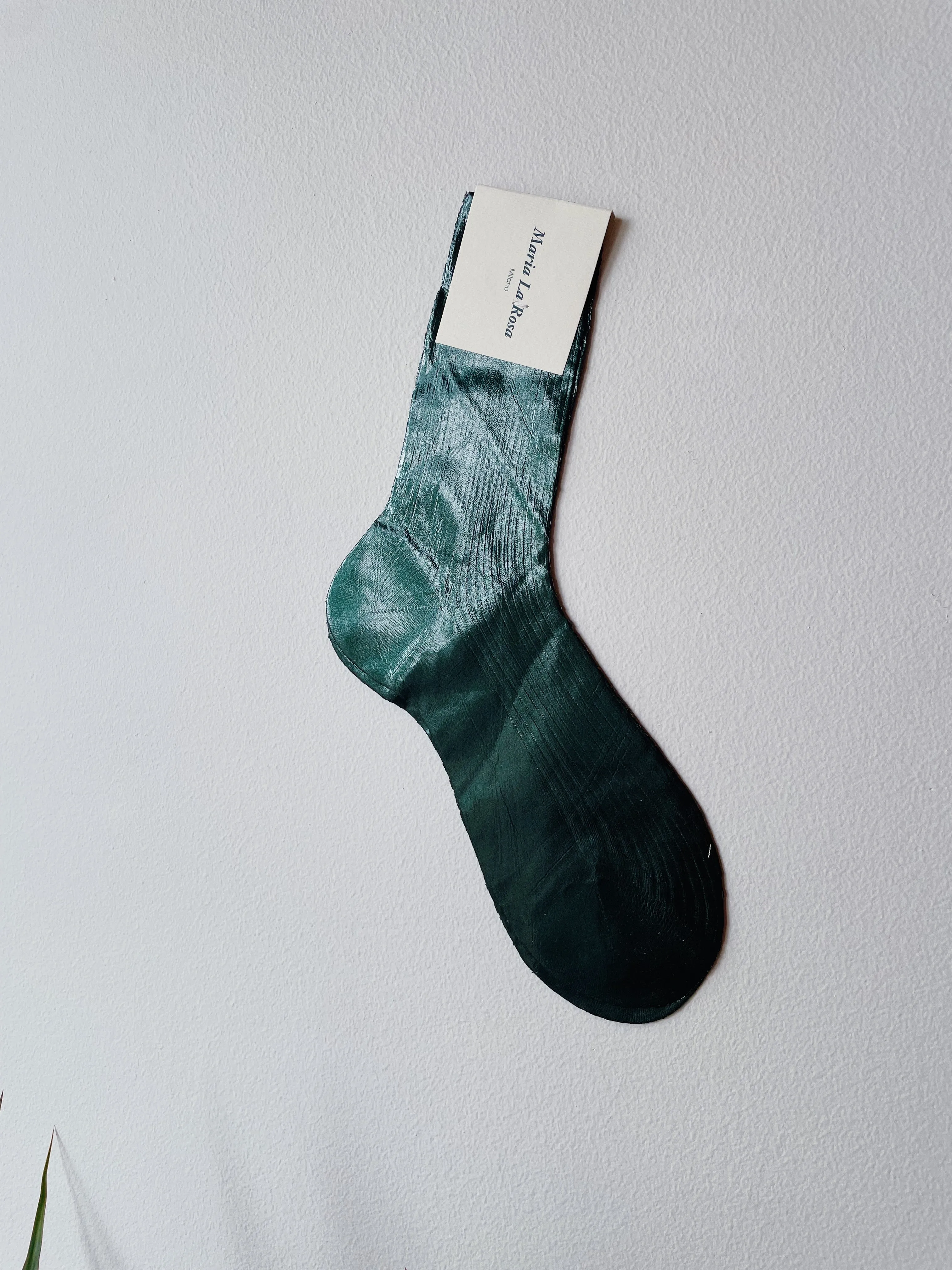 LAMINATED RIBBED SOCK