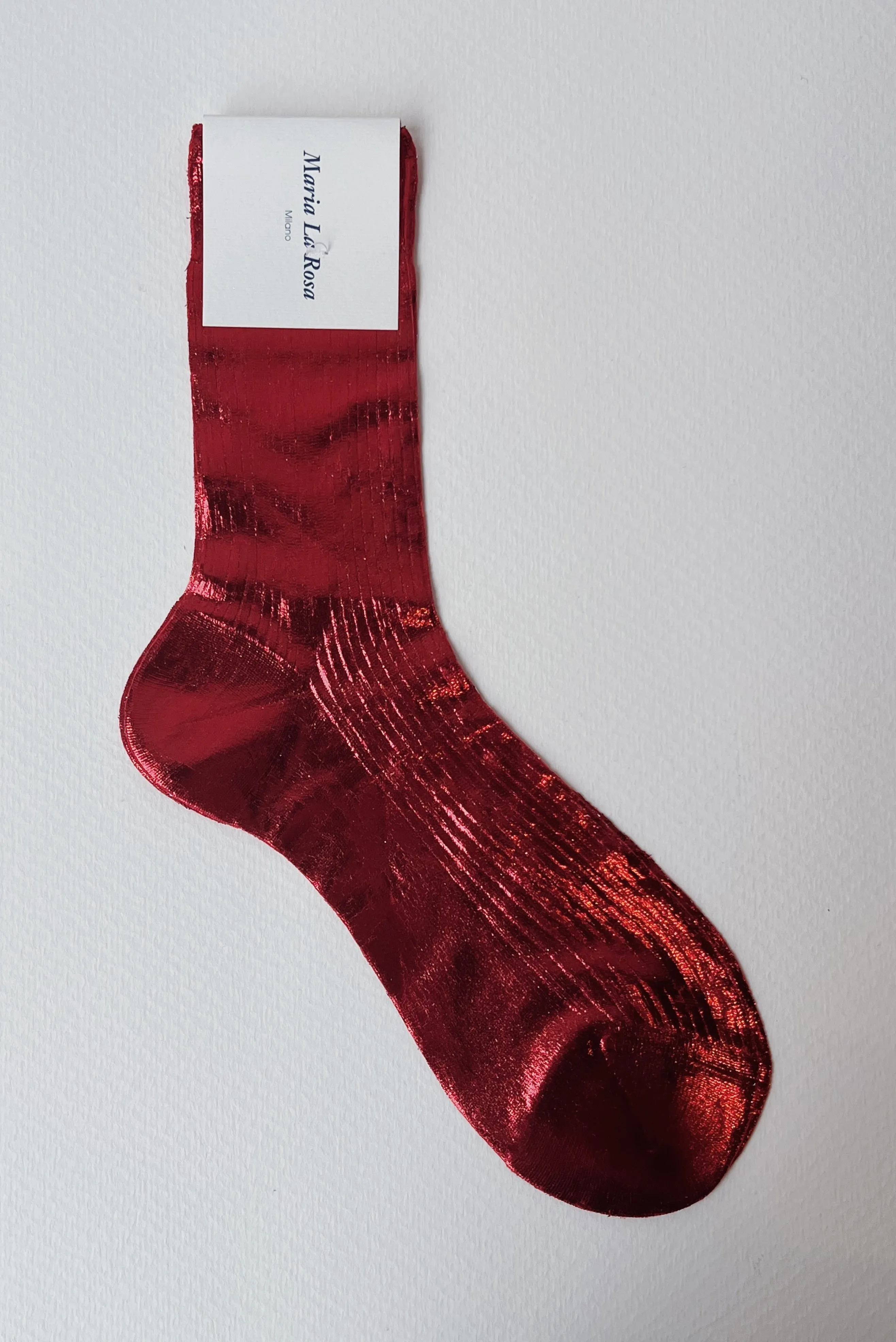 LAMINATED RIBBED SOCK