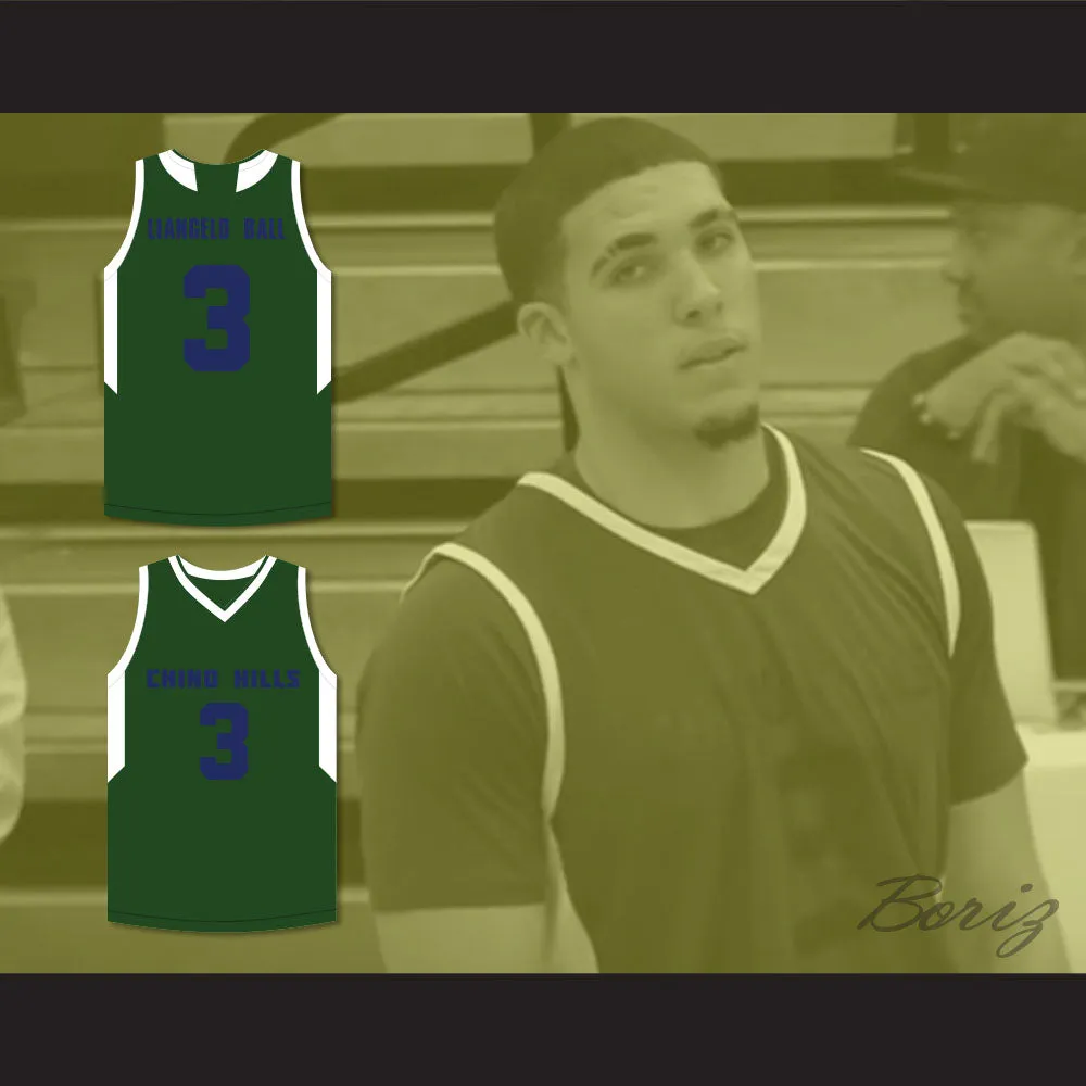 LiAngelo Ball 3 Chino Hills Huskies Green Basketball Jersey