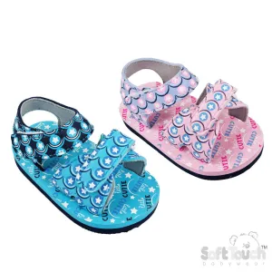LITTLE CUTIE/STAR PRINT SANDALS (15 to 24 Months) (PK6) E60