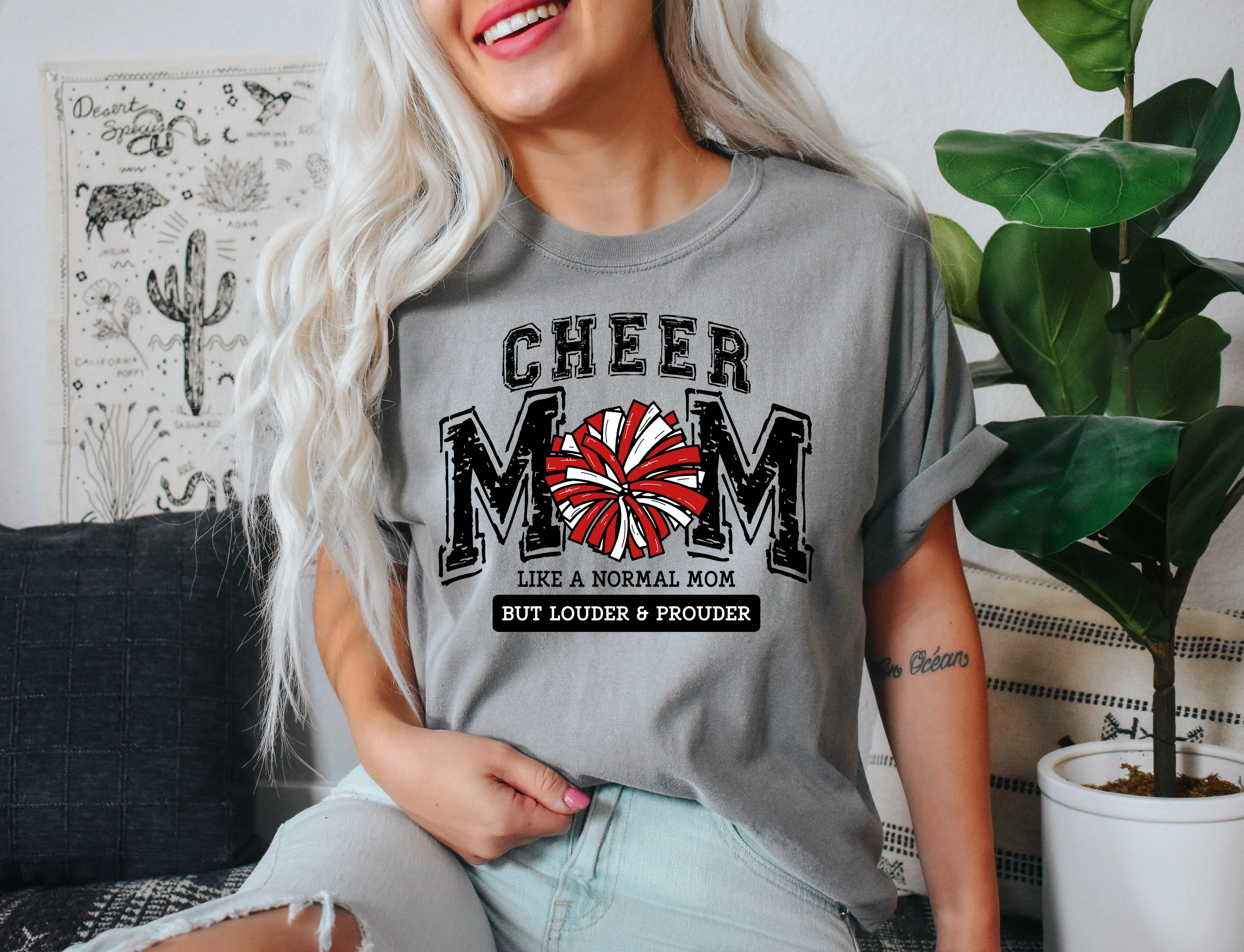 Loud Proud Cheer Mom - Comfort Colors Adult Tee