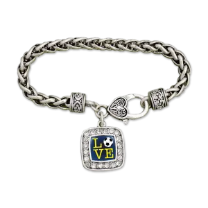 LOVE Soccer Clamp Bracelet