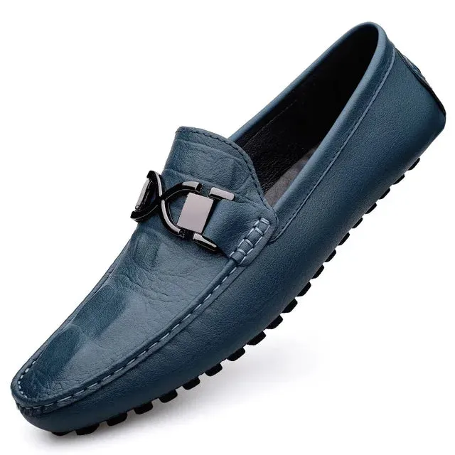 LuxeStride Herren-Lederslipper in Italienischem Design