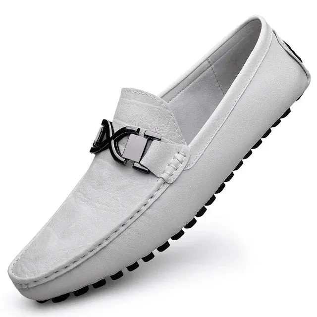 LuxeStride Herren-Lederslipper in Italienischem Design