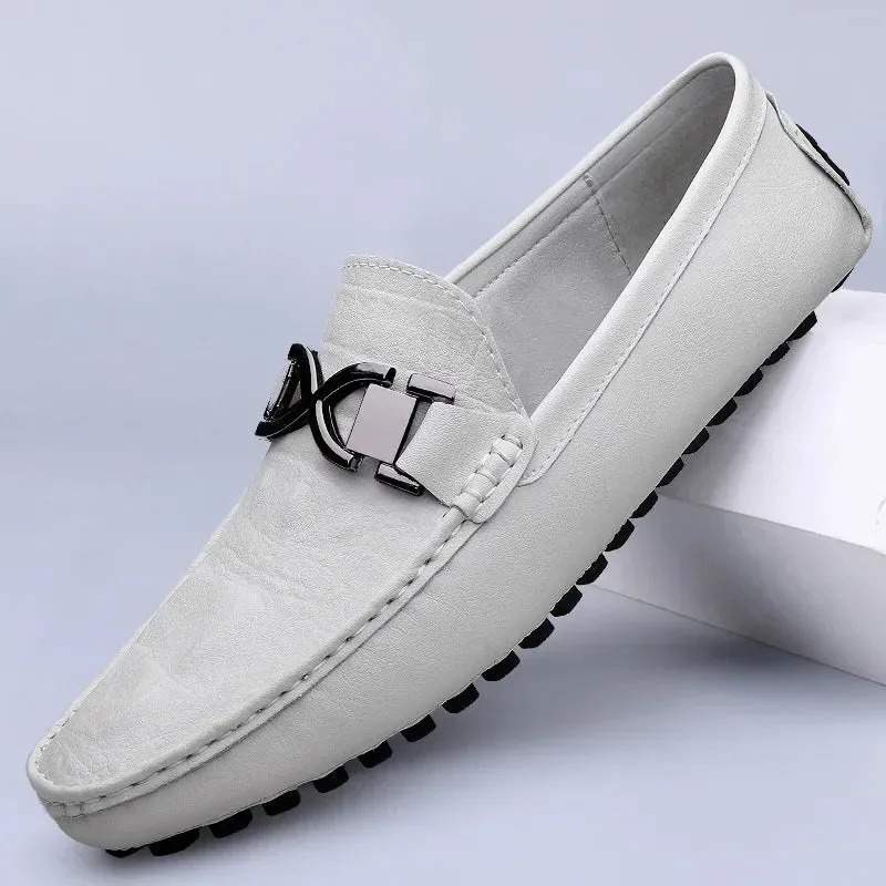 LuxeStride Herren-Lederslipper in Italienischem Design