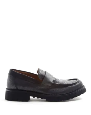 M-EMMET Silver Leather Loafers