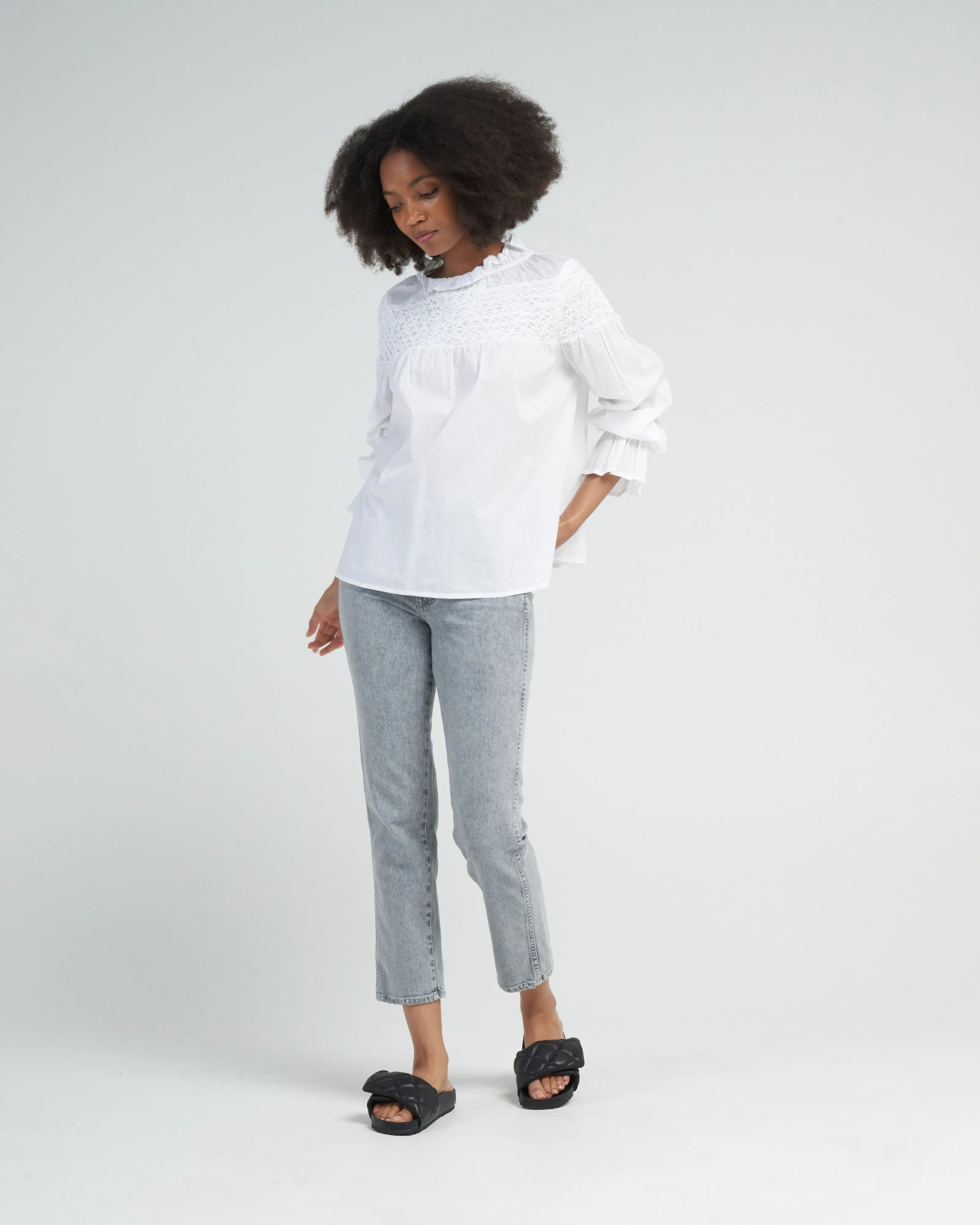 majorelle top - white
