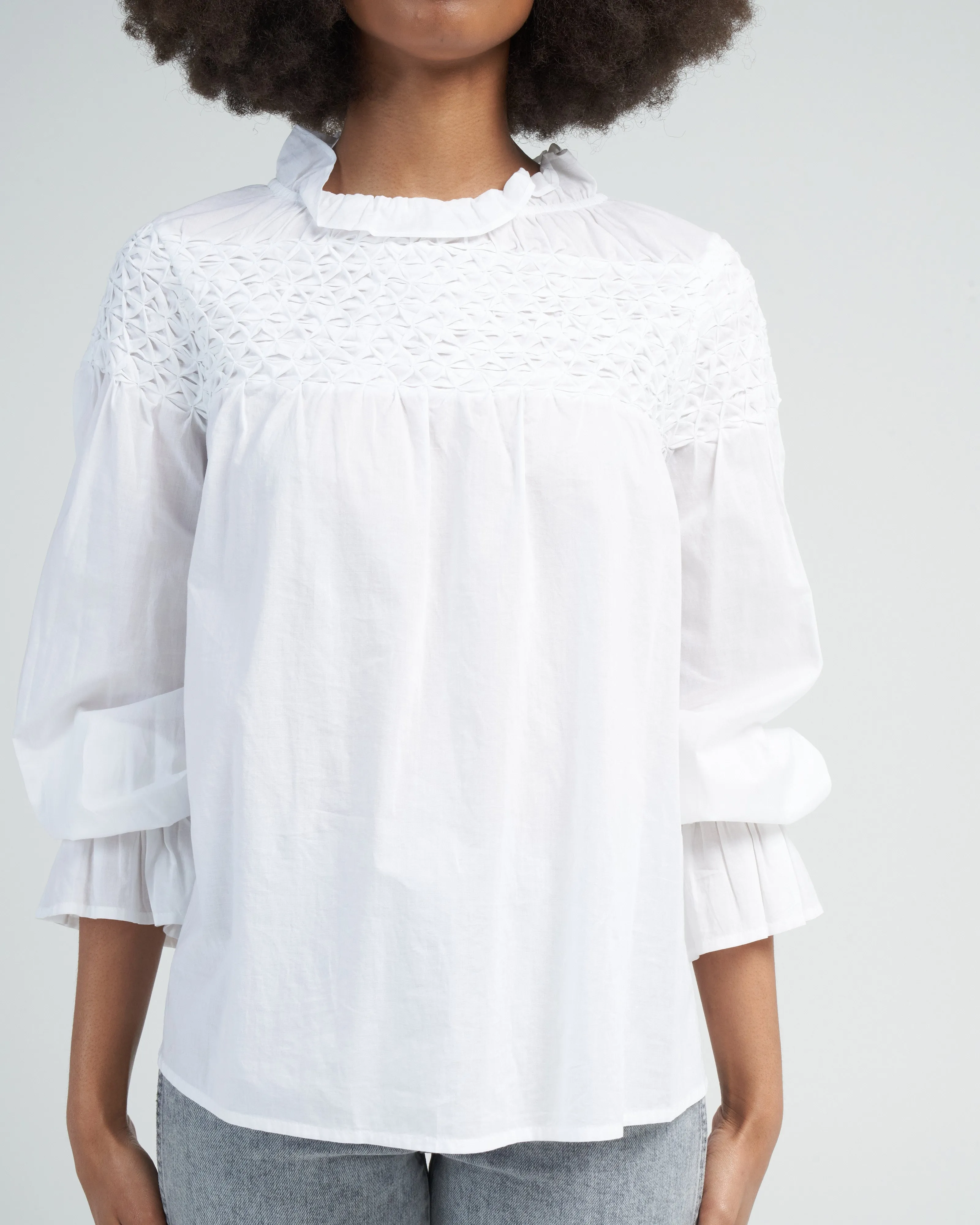 majorelle top - white