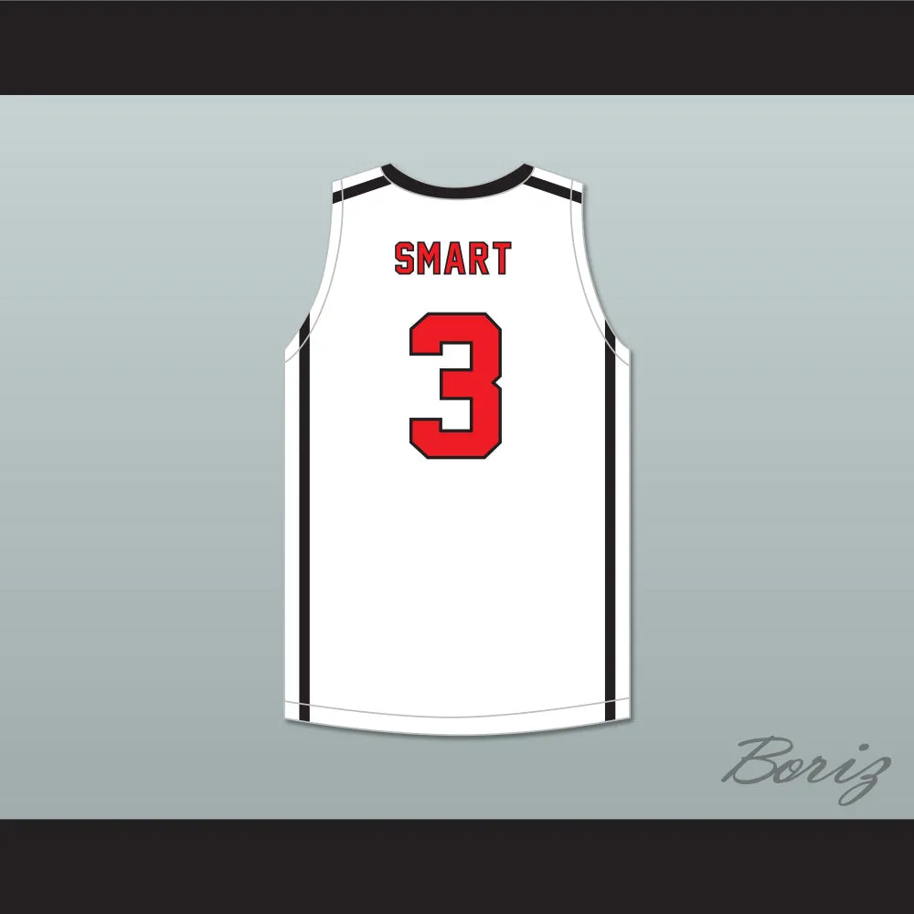 Marcus Smart 3 Edward S. Marcus High School Marauders White Basketball Jersey 4