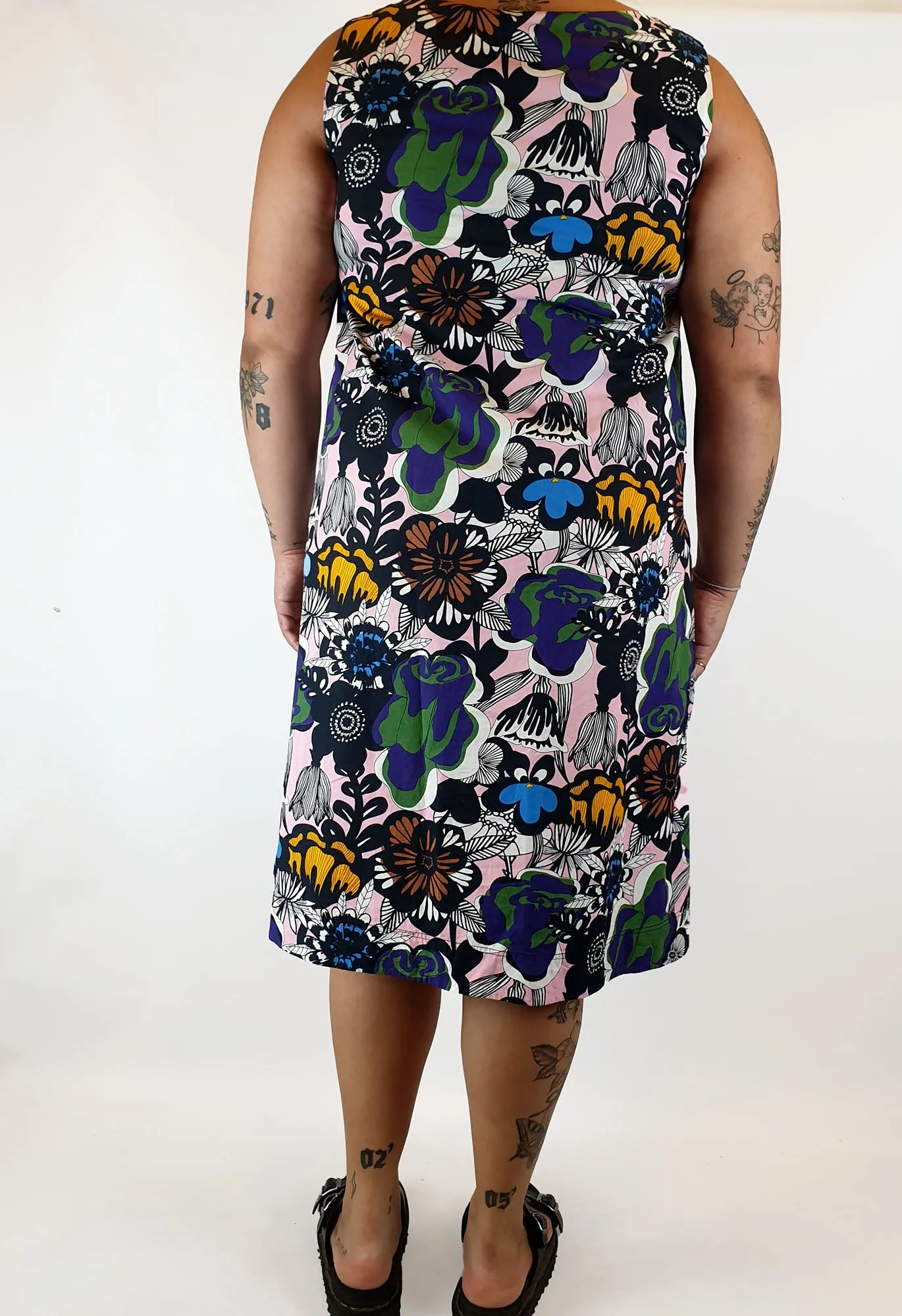 Marimekko x Uniqlo colourful sleeveless dress size L