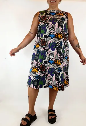 Marimekko x Uniqlo colourful sleeveless dress size L