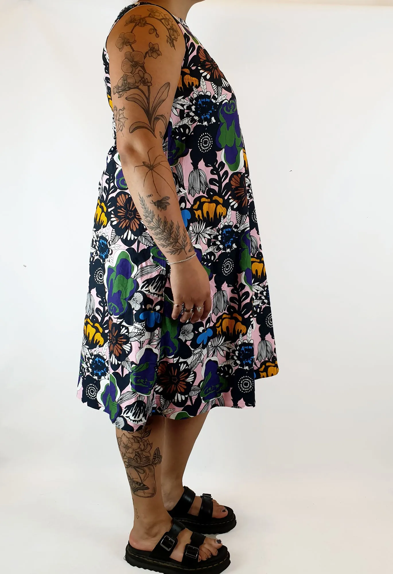Marimekko x Uniqlo colourful sleeveless dress size L